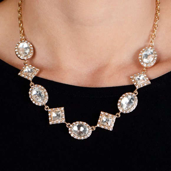 paparazzi Jewelry - Diamond of the Season - Gold Necklace